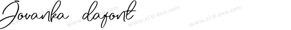 Jovanka (dafont)字体转换